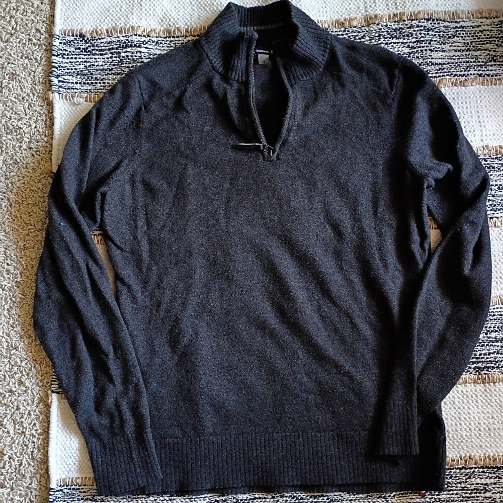 Smartwool Women Charcoal Zip-Neck Sweater